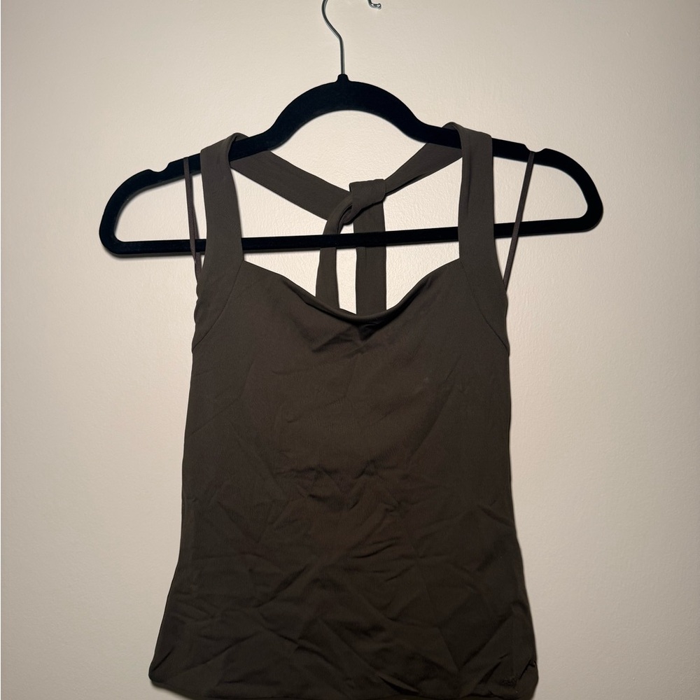 Green Aritzia contour top